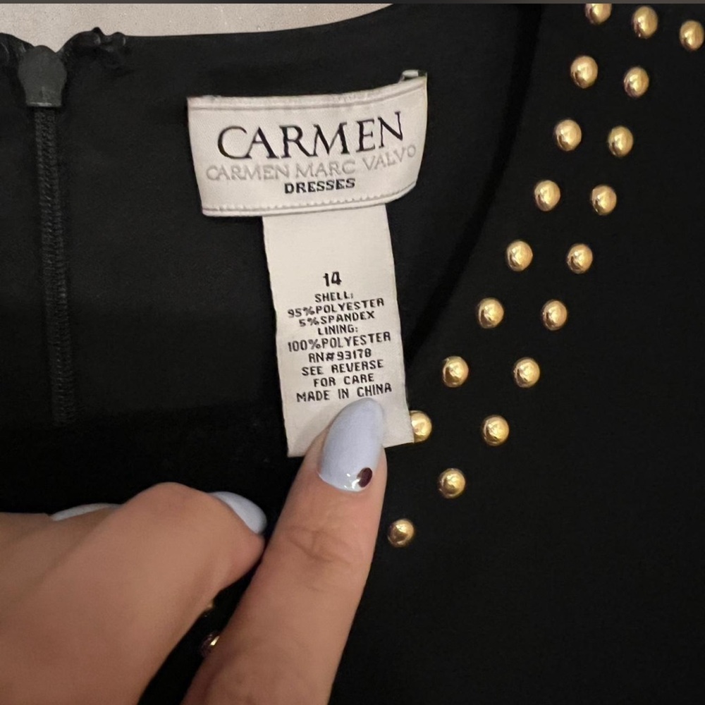 Black Studded Mini Dress - Picture 3 of 3